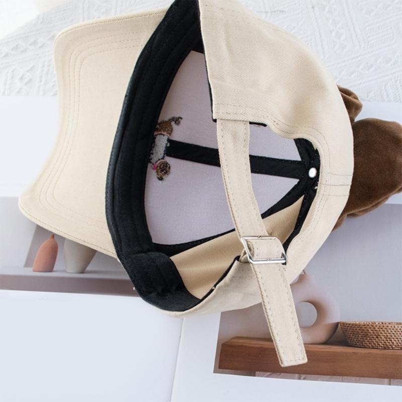 Women Baseball Hat Cartoon Lovely Cartoon Fun Dachshund Hat for Idol Concert Shows Embroidery Caps for Adults