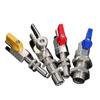 Valvola a Sfera Mini in Acciaio Inossidabile 304 con Raccordo a Innesto per Tubo Grado Sanitario 7mm 8mm 10mm 12mm Giunto per Tubo Gas Acqua Olio Microvalvola Acquario