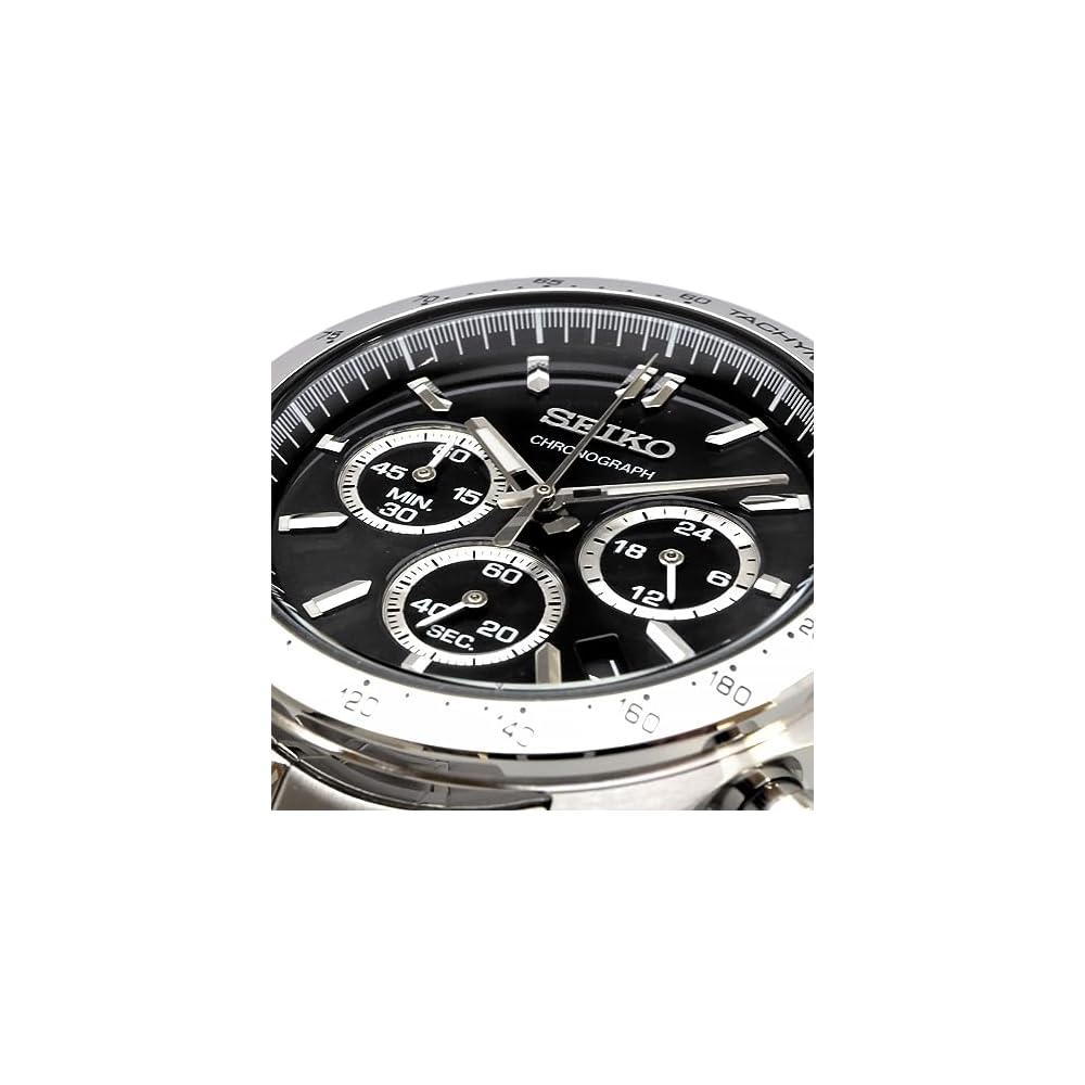 Seiko Chronograph Quartz Men's Watch SBTR013 Black 1/5 Second Timing Water Resistant