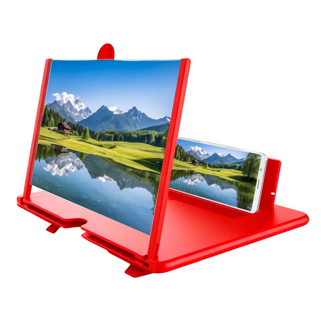Phone Screen Magnifier Desktop Amplifier 3D HD Cell Phone Magnifier for Seniors Video Watching Movie Night Home Travel Break