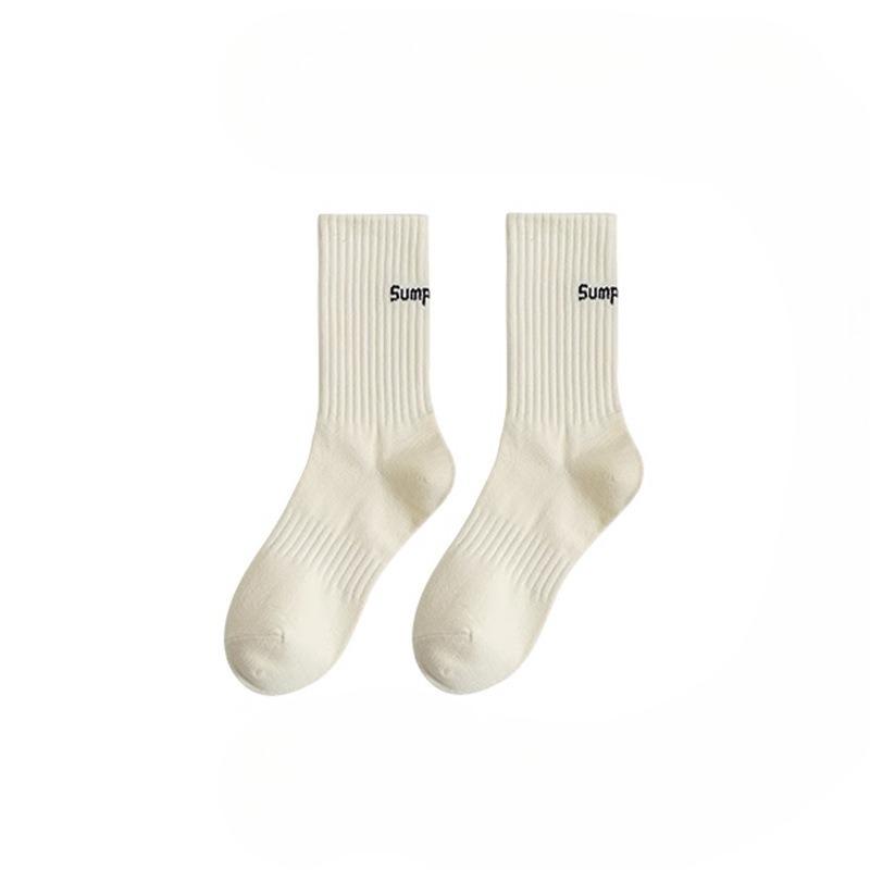 

Женские осенне-зимние спортивные носки для отдыха, впитывающие пот 1 pair молочный белый