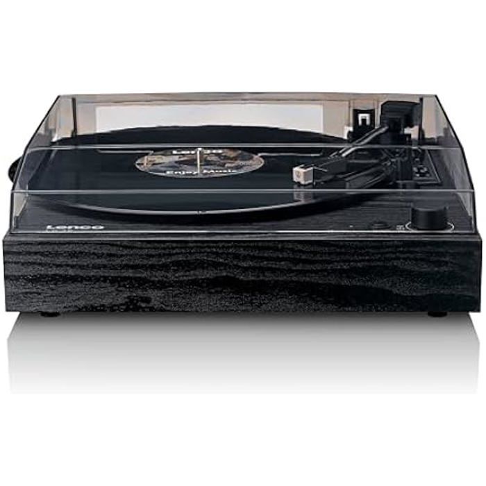 Platine Vinyle - LENCO - LS-15BK - Bluetooth - 2 Haut-parleurs - Micro AT3600L