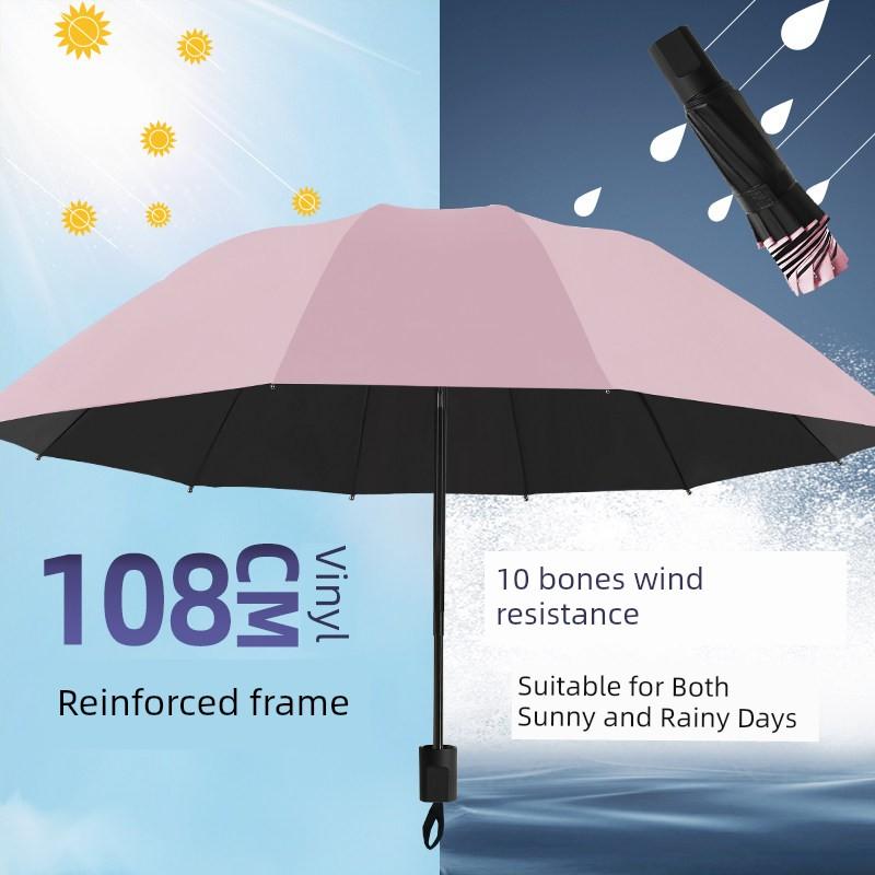 Official Genuine Sunshade Umbrella, Large, Thickened, Reinforced, Foldable, Dual-Use for Sun and Rain, Sun Protection and Rainproof