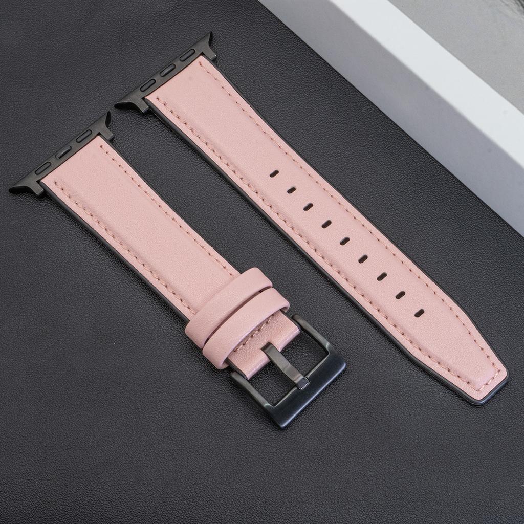 Leather Strap for Apple Watch Band Ultra 2 49mm 46mm 44mm 45mm 42mm 41mm 40mm Bracelet for Iwatch Series 10 9 8 7 6 5 4 Correas