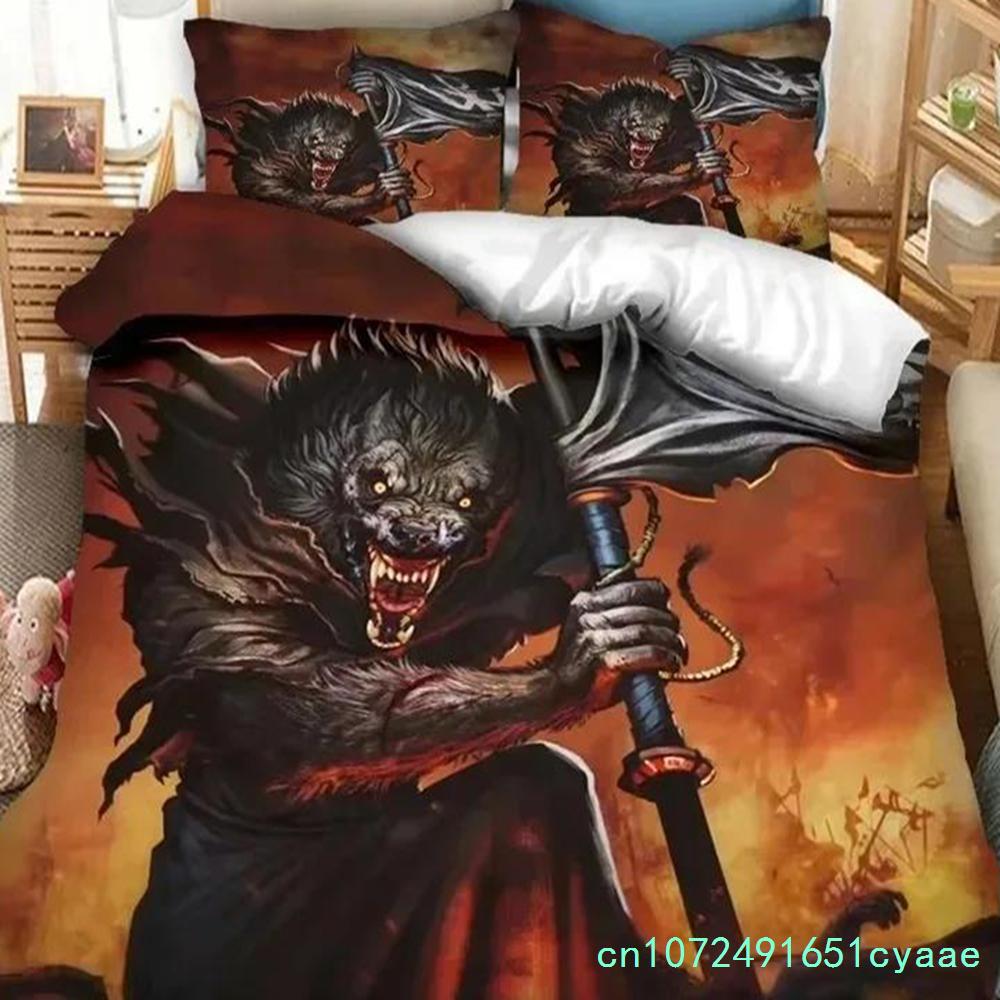 Zestaw pościeli 3D Print Powerwolf Band Poszwa na kołdrę Zestaw do łóżka Poszwa na kołdrę Poszewka na poduszkę Kołdra Rozmiar King Queen Chłopcy Dorośli Zestaw pościeli