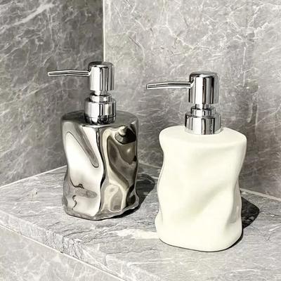 400ML Irregular Ceramic Lotion Bottle Press Hand Sanitizer Dispenser Bottle Shampoo Shower Gel Soap Dispenser Split Bottle