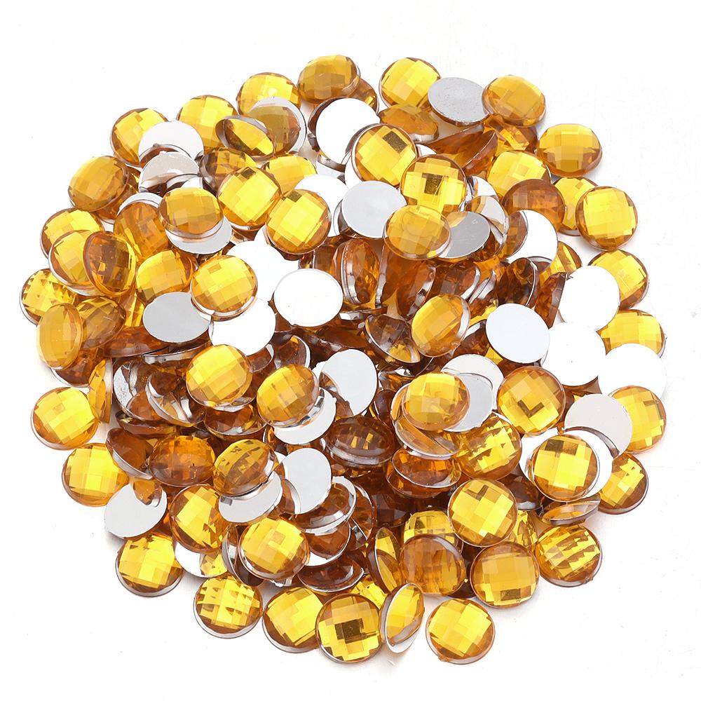 200pcs Round Flatback Acrylic Rhinestones Colorful Cabochon Beads For Jewelry Making DIY Necklace Earrings Hairclip Accessories