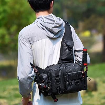 Multi-functional Large-capacity Lull Bag Tactical Crossbody Fishing Single-bar Large-capacity Storage Waist Bag
