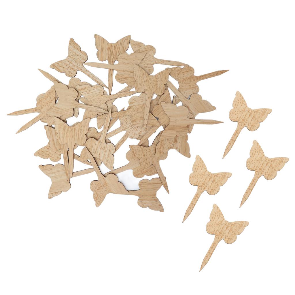 30 STÜCKE Pflanzenetikett Holz Pflanzenetikett Umweltfreundlich Garten Blume Topfpflanze Schild für Gewächshaus