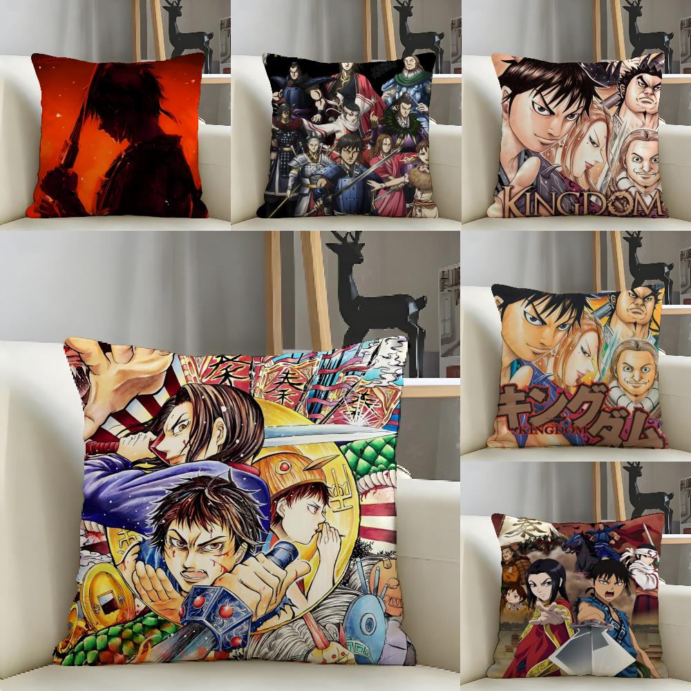 Comic Cartoon Kingdom K-Kingudamu 2 Pillow Case Natural Linen Pillow Case Double-Sided Decor Sofa Pillowcase Home Decor