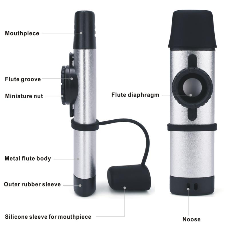 Professional Aluminum Kazoo With Spare Membrane Lightweight Kazoo Woodwind Instrument For Music