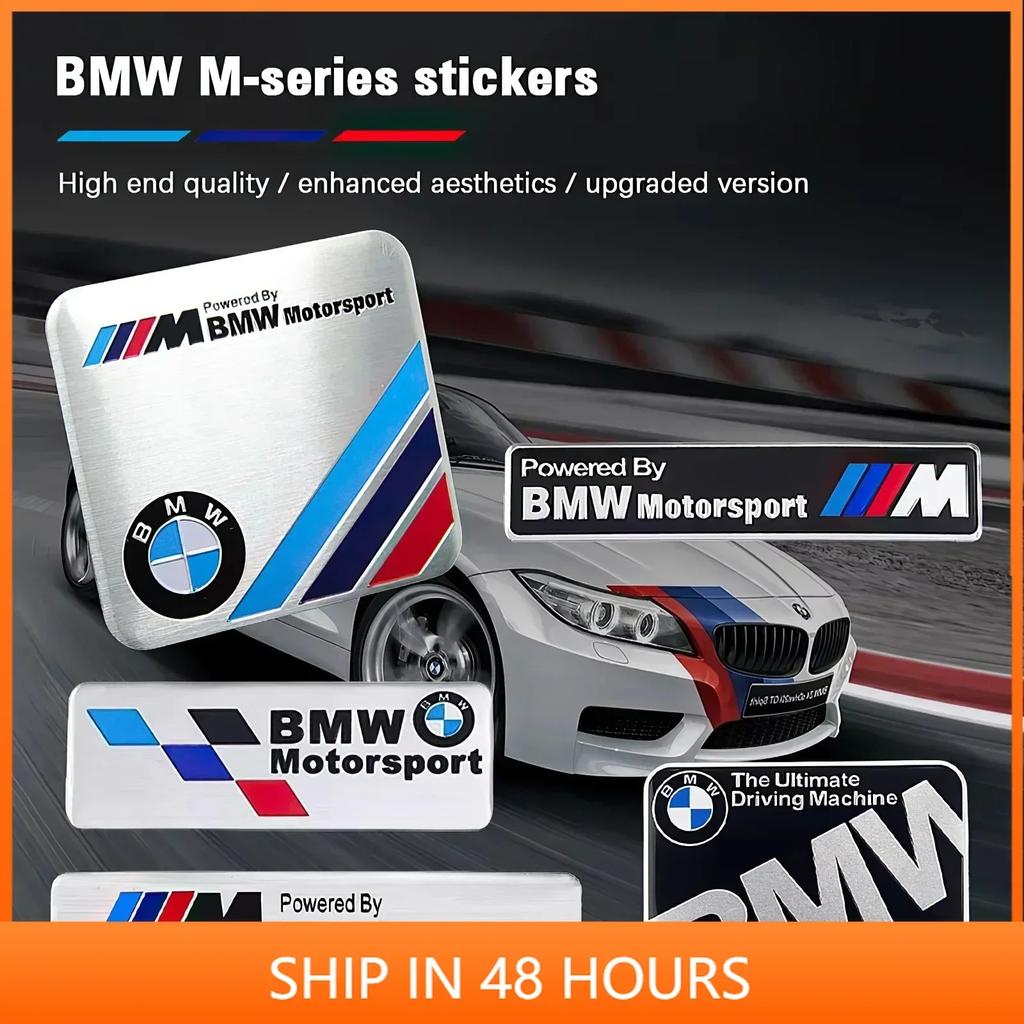 AAAOT1 -BMW Decorative Car Stickers M-series Trunk Decal Accessories For BMW E46 E90 E60 F30 F10 E39 E36 F20 G30 G20 E87 E92 E91 E30 F1