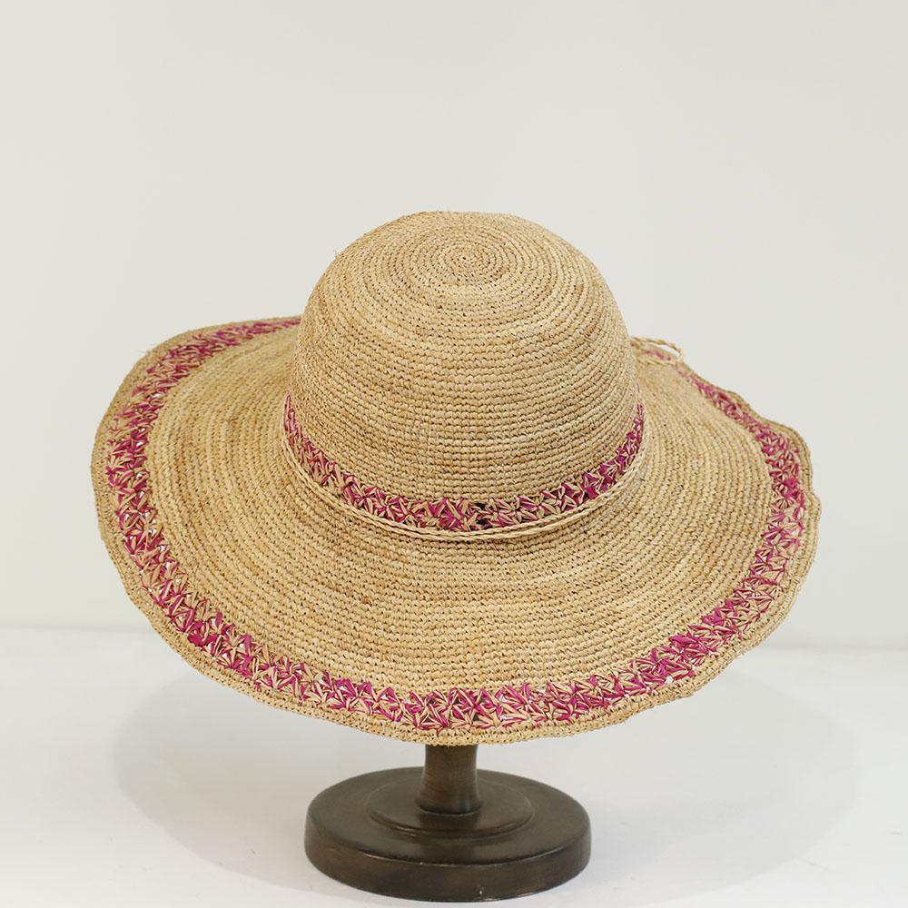 

2026 NEW Handmade High quality fashion raffia grass Sun Hat Floppy Summer Hats For Women Beach Panama Straw Dome Bucket Hat 56-58cm