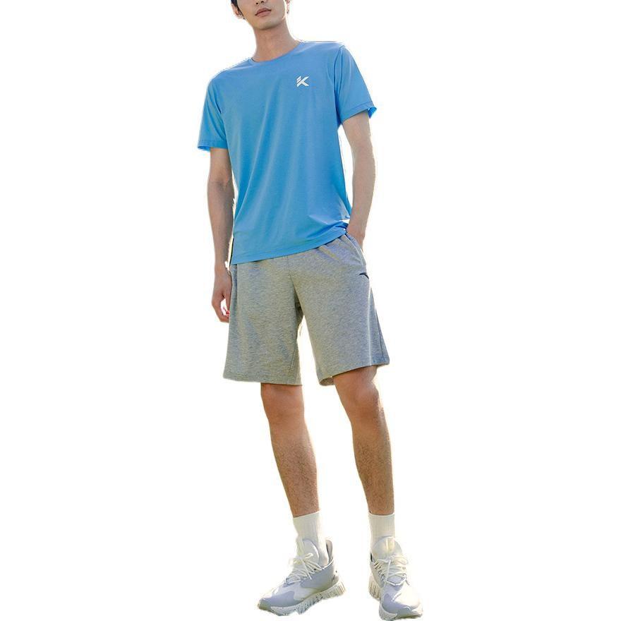 ANTA KT T Shirts Unisex Blue Crew Neck Moderate Straight Fit 152221117-4