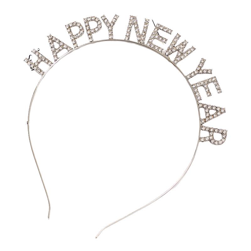 

Счастливого Нового года Ободки Блестящие Новогодние Вечеринки Принадлежности для Новогодней Вечеринки Сувенир