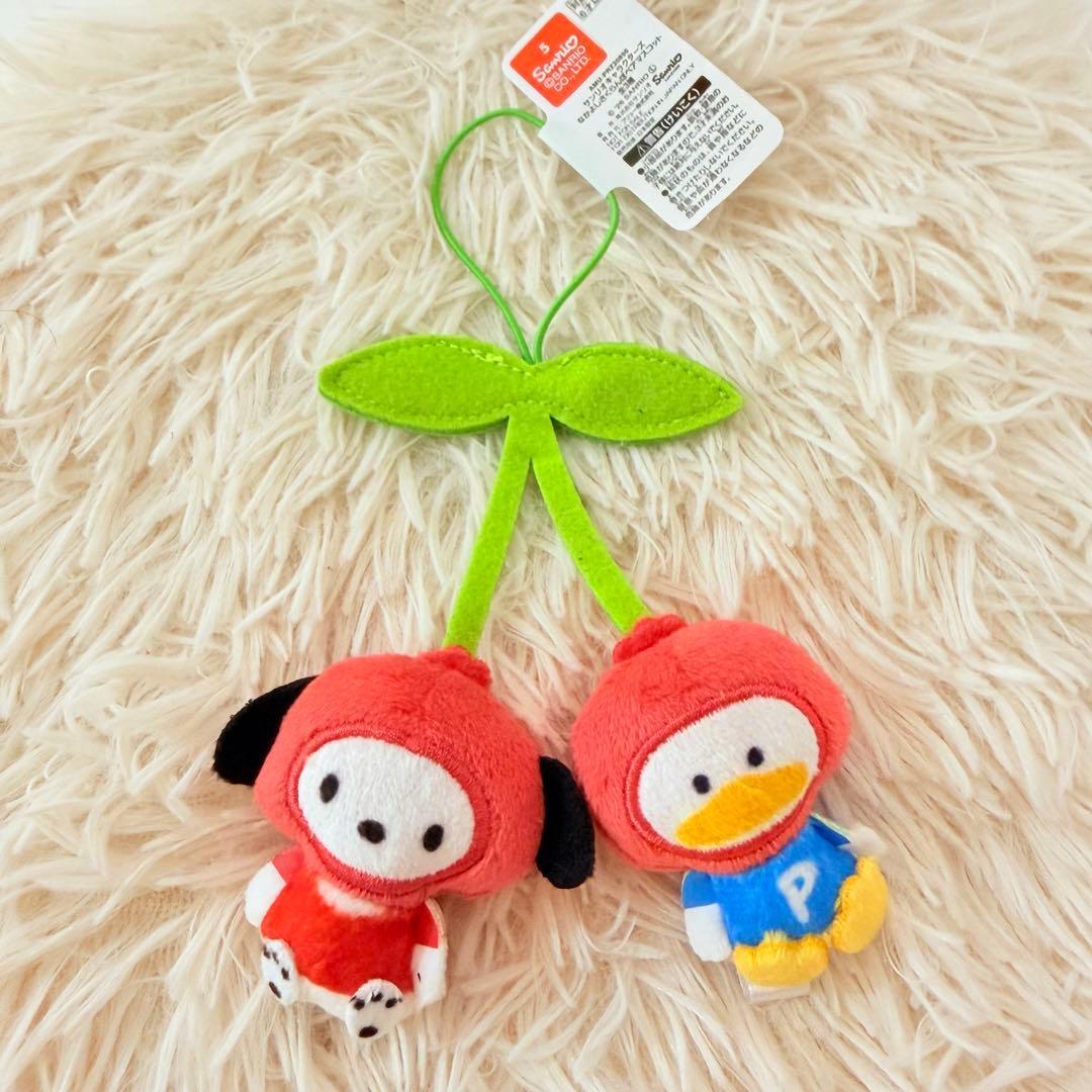 Sanrio Nakayoshi Sakuranbo Pair Mascot Pochacco Duck Peckle