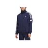 Adidas Originals Trefoil Series Retro Soft Comfortable Long Sleeve Versatile Sports Striped Jacket Unisex Jacket Deep-Indigo JL8398