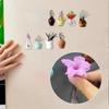 8-teiliges Set niedlicher magnetischer Mini-Vasen, 3D-Keramikvasen mit Knospenmotiv, Kühlschrankmagnete für Büro und Zuhause