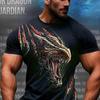 3D Dragon Print Men's T-shirt Summer Daily Casual Men's Street T-shirt Outdoor Sports Short Sleeve Urban Fashion Men's T-shirt