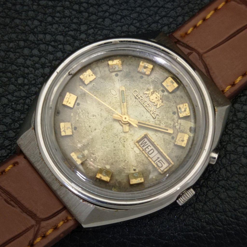 ORIENT AUTOMATIC JAPAN 46943 MENS VINTAGE ORIGINAL DIAL WATCH a703391-1