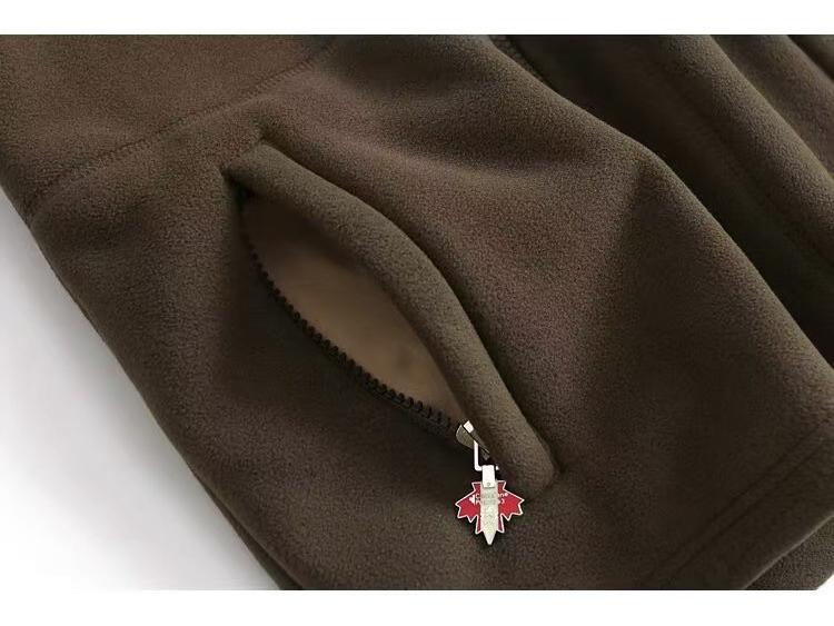 Norwegian Export Men's Winter Fleece Jacket – Fashionable, Embroidered, Versatile, and Casual.