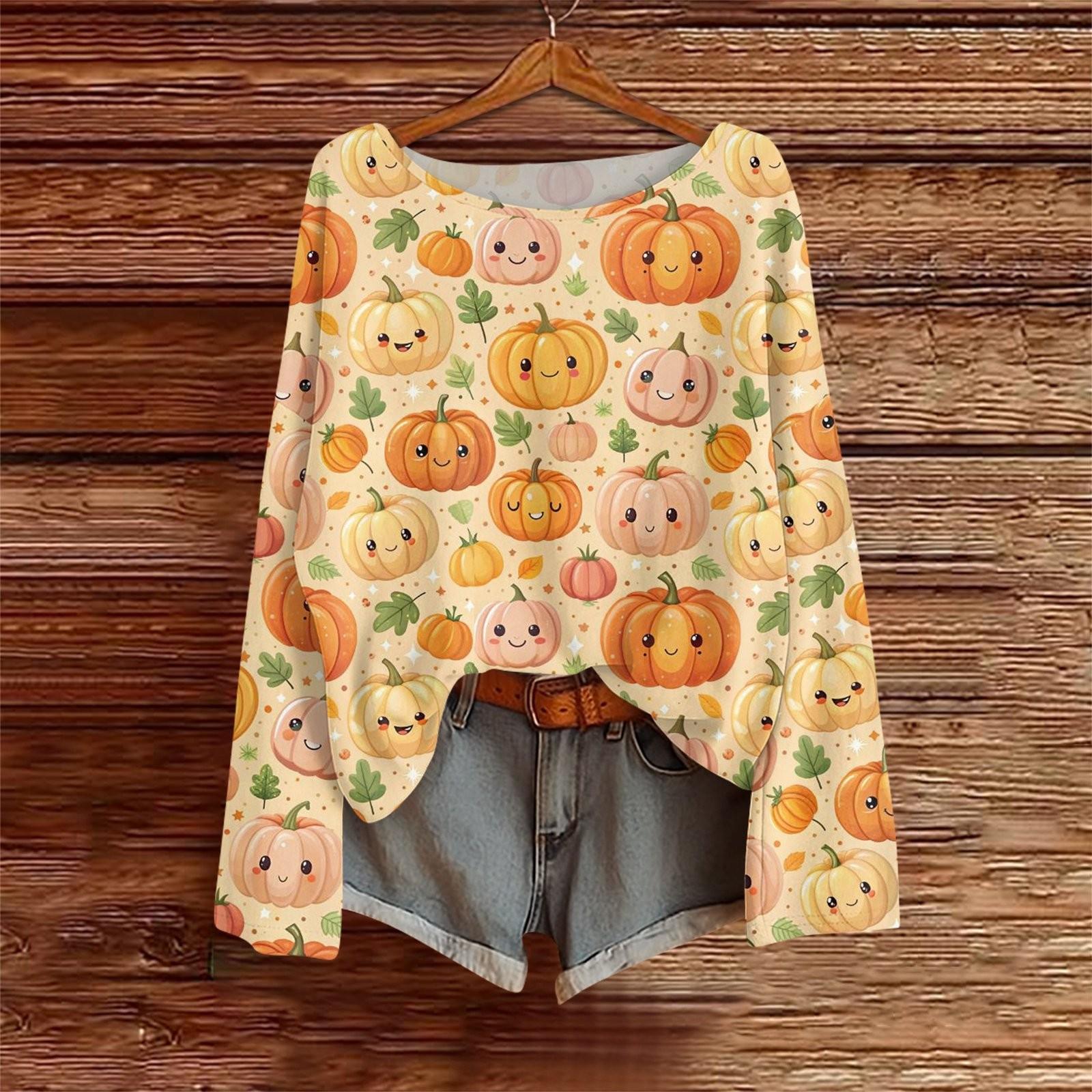 

Рубашки с длинным рукавом для женщин, футболки с принтом, блузки, повседневные базовые топы больших размеров, пуловеры XL жёлтый