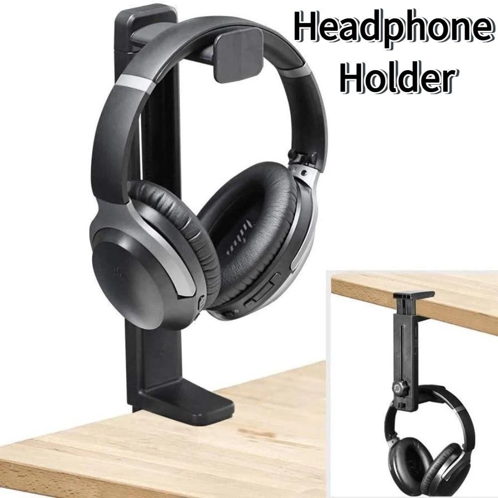 Rotatable Under Desk Earphone Stand Adjustable Headphone Organizers  Headphone Storage