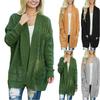 Cozy Women Cardigan Sleeve Loose Knitted Sweater Outwear With Fashion Pockets