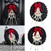 Skull Wreath for Halloween Festivities Scary Rose Skeleton Garlands Accessories Party Indoor Outdoor Party Decorations