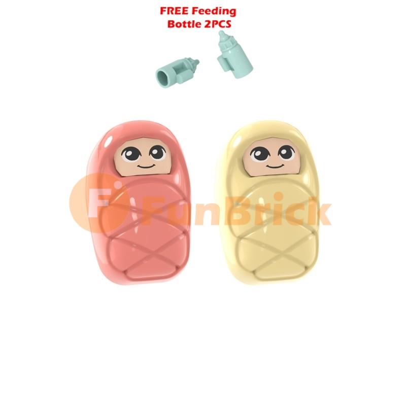 Младенцы Строительные блоки Игрушки MOC Кирпичи DIY Детская коляска Детские подарки