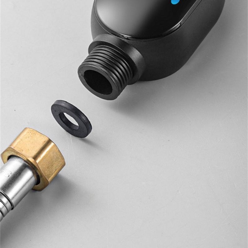 Fast Response Thermal Shower Head Display Real Time Water Temprature Tracking Strong Steel Bathroom Accessory