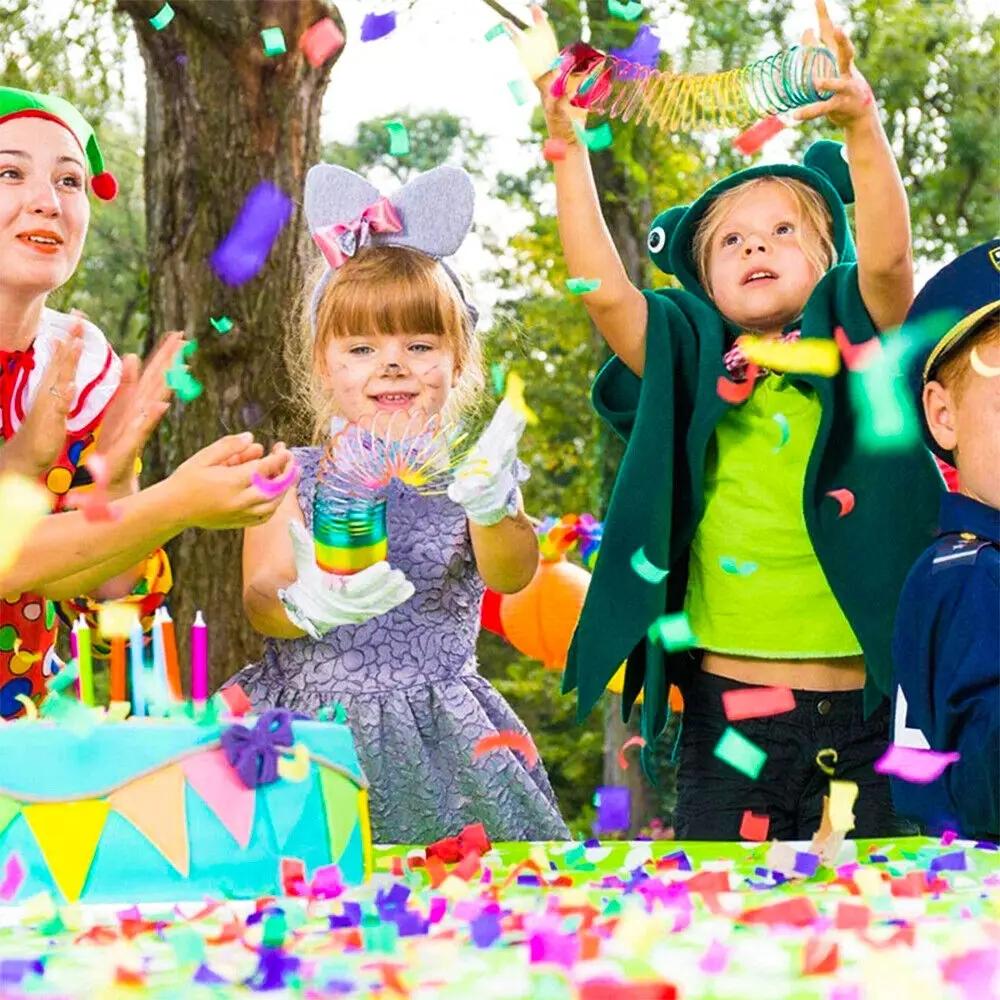 Rainbow Magic Spring Party Toy Stretchable Plastic Spring Circle Kid Adult Stress Relief Creative Magic Toy Birthday Party Toys