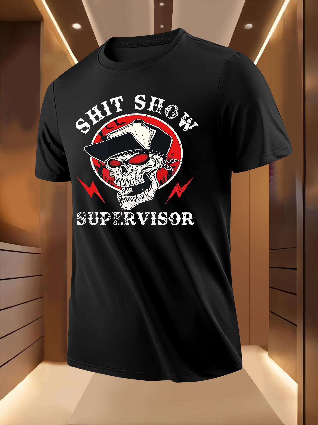 Punk Skull Print Casual Tshirt M
