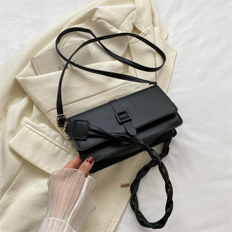 

Stylish Pu Small Square Bag For Women In Black White Khaki And Coffee For Casual Commuting чёрный