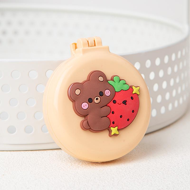 2-in-1 Mini Folding Cartoon Cushion Comb for Girls - Cute, Portable, Massage Air Cushion