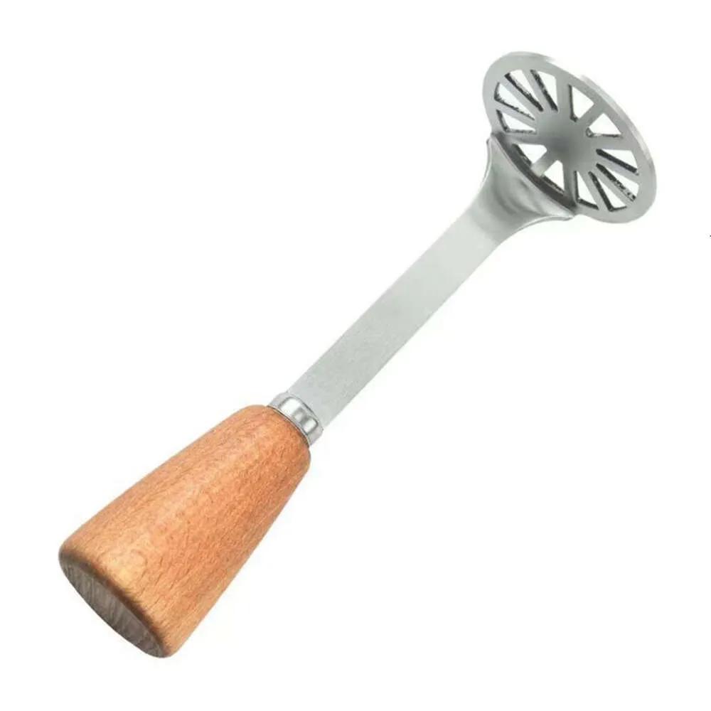 Potato Masher Wooden Handle Thicken Stainless Steel Sweet Potatoes Mashing Tool Crusher Pusher Kitchen Creative Gadget Ya828