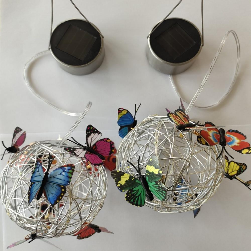 1pc Solar Wind Chimes Color Changing Outdoor Solar Butterfly Lights Waterproof Wind Chimes Solar Powered Light Garden Nightlight