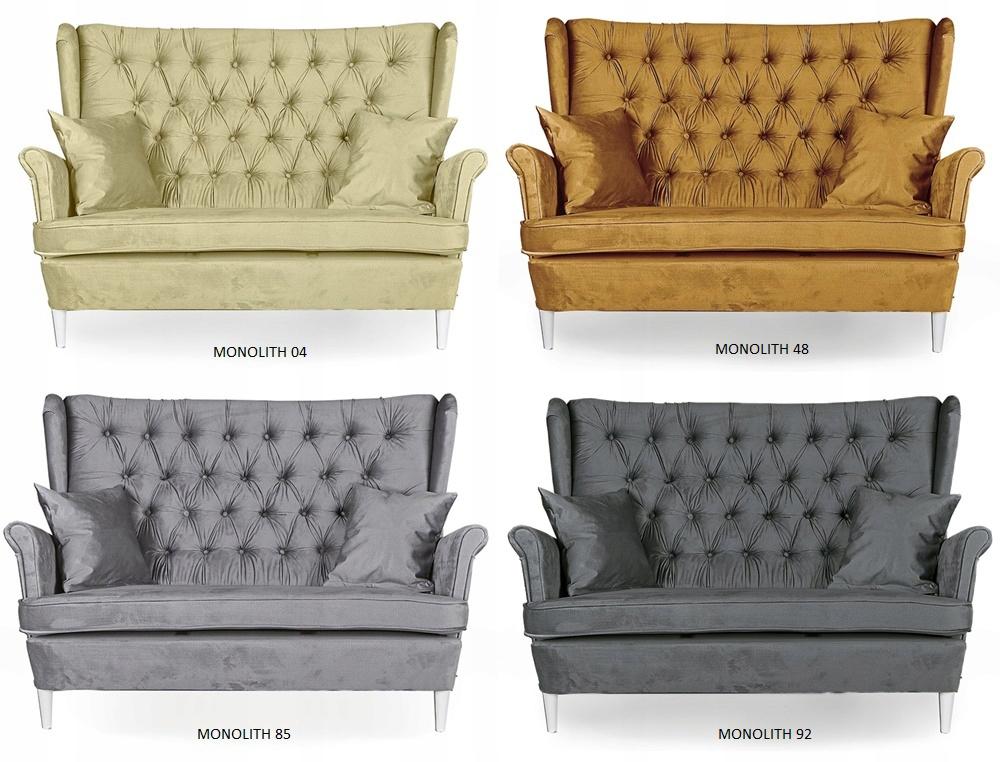 Sofa kanapa uszak Gaja skandynawska nie rozkładana Family Meble szary welur