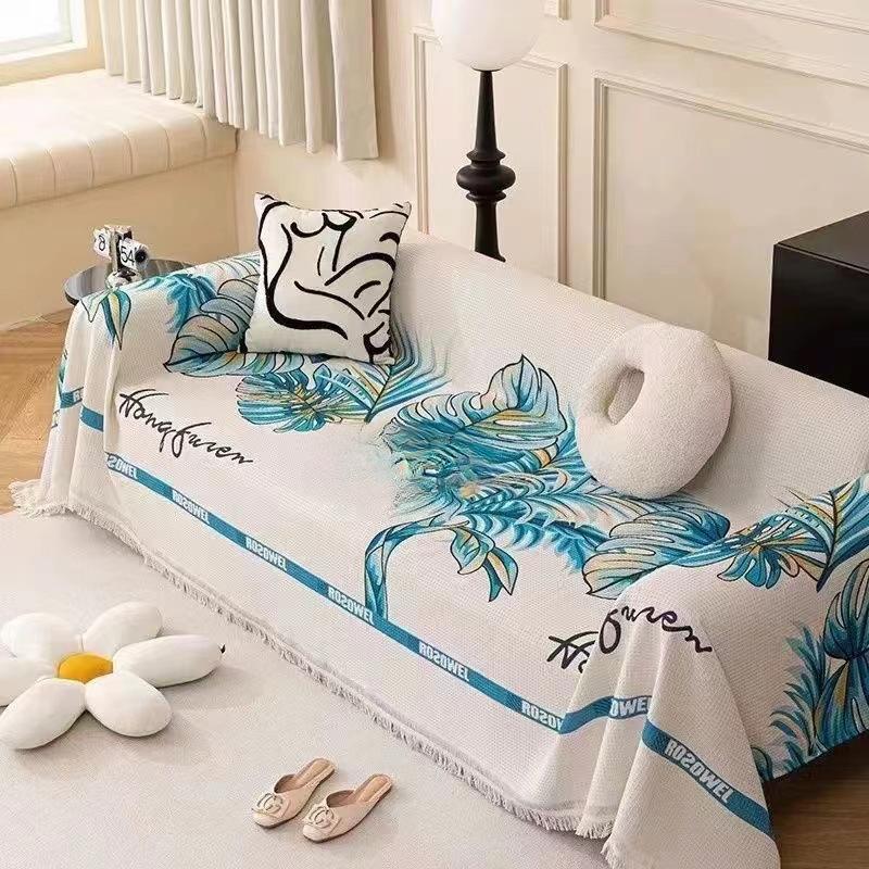 

Универсальное одеяло для дивана в скандинавском стиле, нескользящий тканевый чехол, полностью покрытый чехол, диванная подушка, песочный, универсальный, можно стирать в машине, четыре сезона 180*180cm