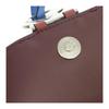 Longchamp Box-Trot Logo Druckknopf Streifen Klappe Verstellbarer Schultergurt Leder Umschlagtasche Mittel Damen Umhängetasche Bordeauxrot 10175HDV261