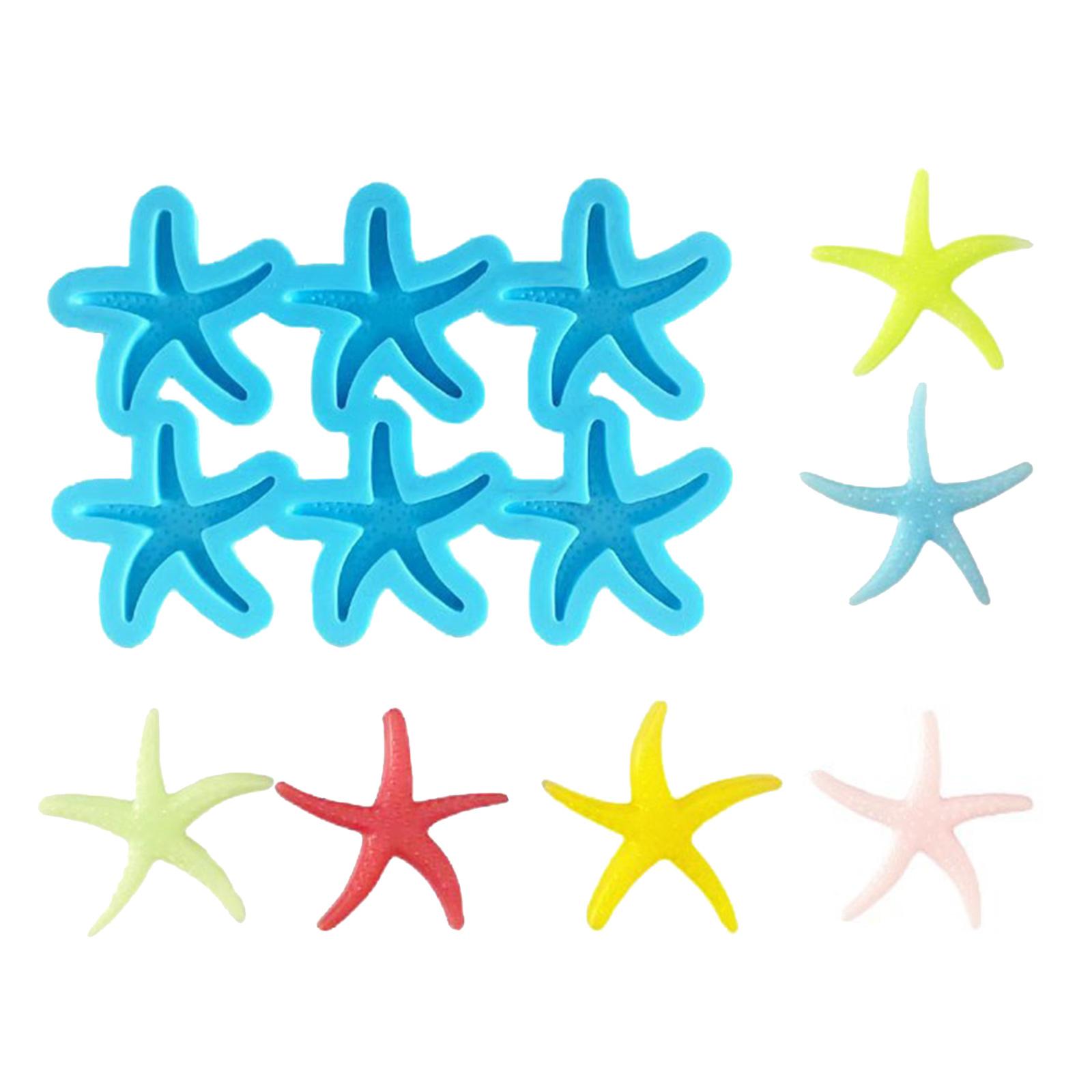 

6-Link Starfish Earrings Resin Mold Jewelry Casting Mold Silicone Keychain Crafts Mold Pendant Craft Supplies for Women 1