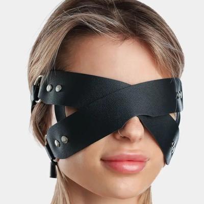 Women's Masquerade Mask for Cosplay Party PU Leather Black Eye Mask Costume Accessory Holiday Gift