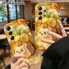 Phone Case: 2D flat design suitable for Samsung Galaxy A34 A35 M05 M06 S20 S22 S21 FE Plus 5G protective case, with a little Apple hedgehog on the bac