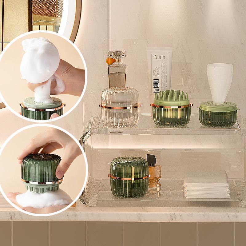 

Массажер для кожи головы из конжака и щетка для вспенивания шампуня - Унисекс, облегчение зуда и расческа-массажер два в одном White Scalp Brush