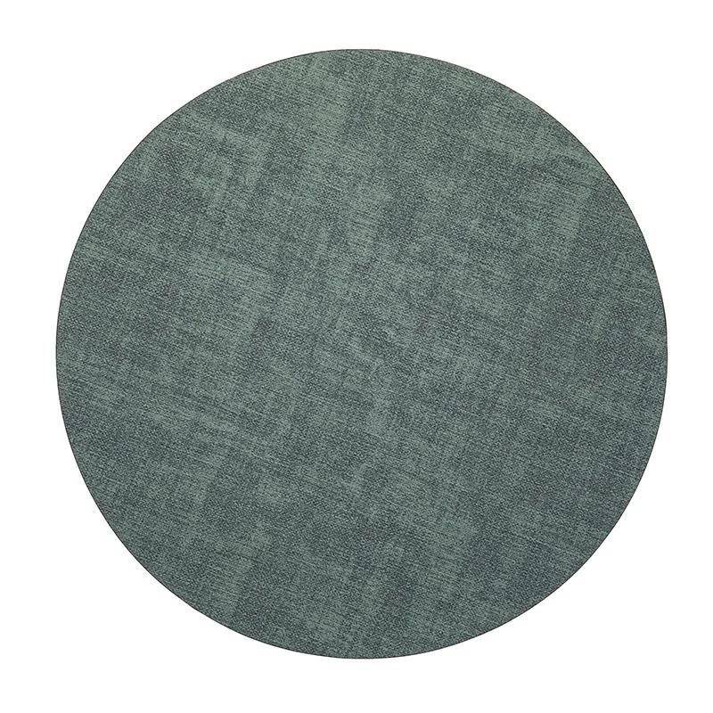 Nordic Leather Placemat Waterproof Oil-proof Double-sided Available Home Hotel Round Western Dining Mat Thermal Insulation Mat