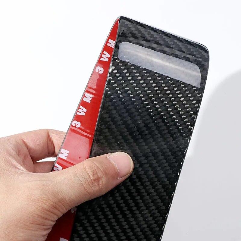 3Pcs Carbon Fiber Auto Centrol Konsole Dashboard Panel Dekorative Streifen Aufkleber Auto Zubehör Für BMW E60 5 Serie 2005-10