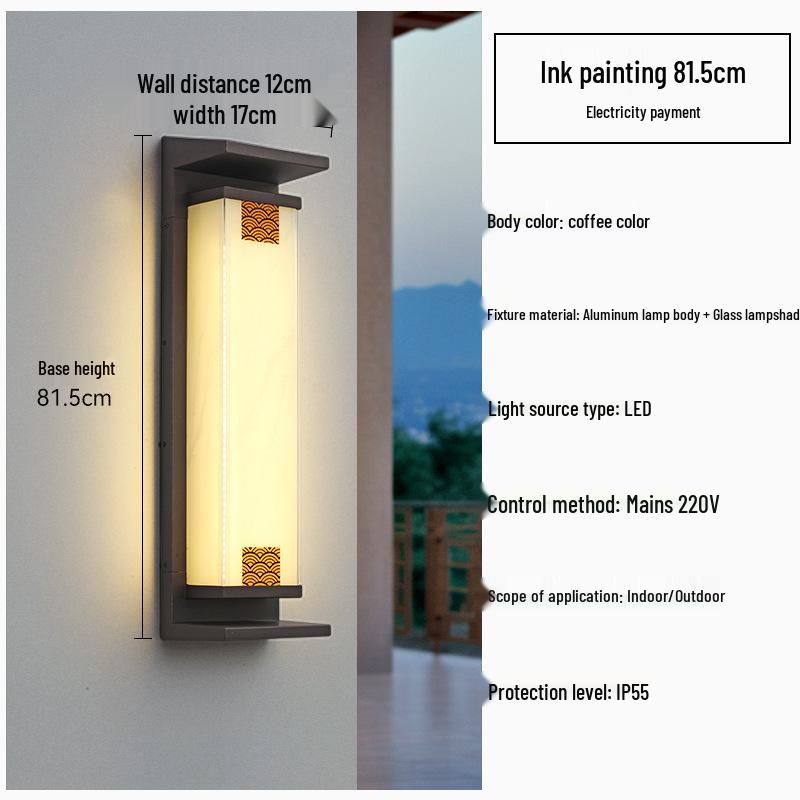 Solar Italian-Style Courtyard Wall Light – Waterproof, No Wiring Needed