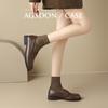 Augustine Platform New Autumn Black British Style Small Leather Shoes Retro Commuter Shoes