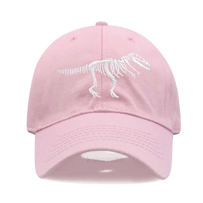 Dinosaur Skeleton Embroidered Baseball Cap for Women Men Fashion Adjustable Soft Cotton Dad Hat Unisex Classic Golf Caps