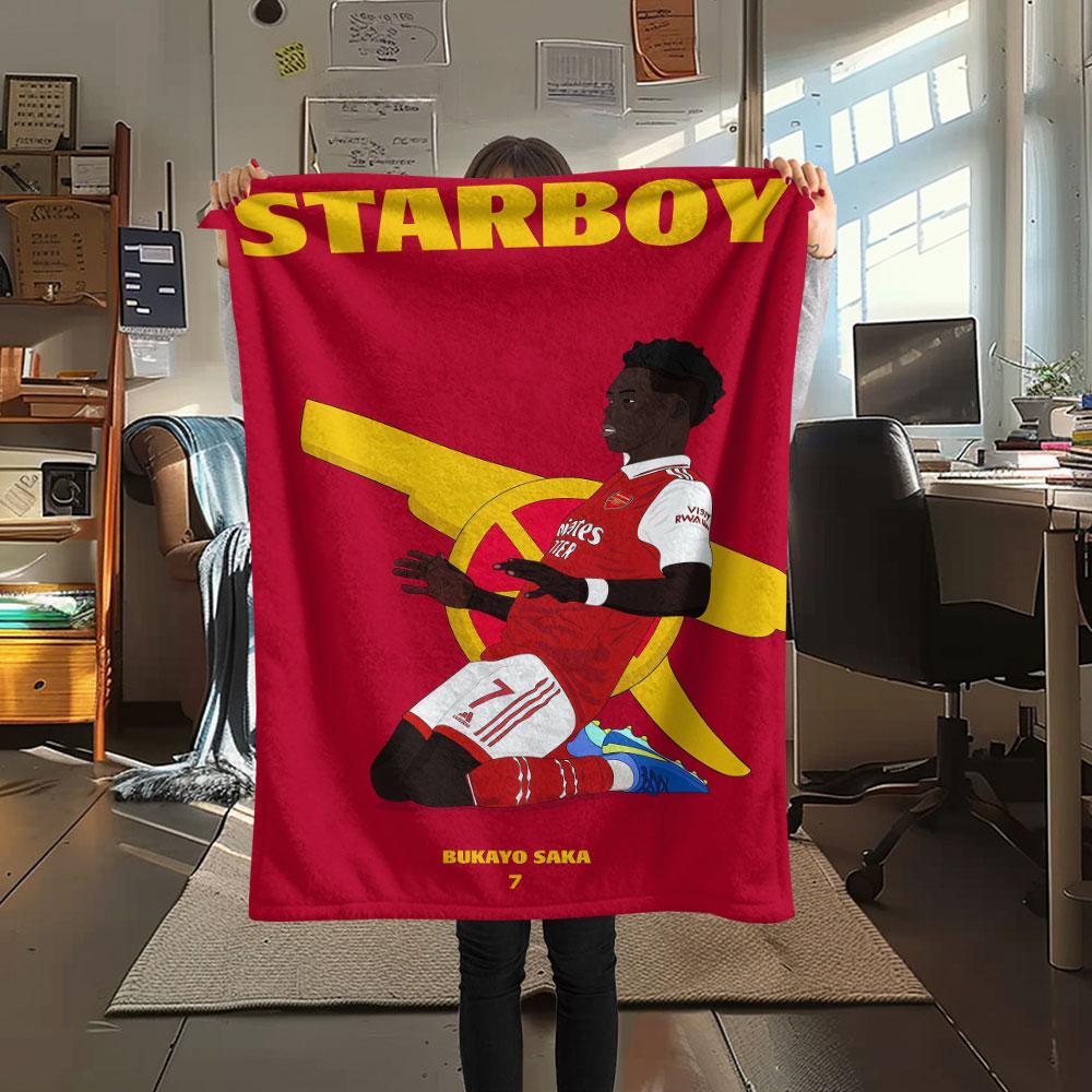 Bukayo Saka Fire Blanket, High quality Comfortable for All Seasons, Home Decor, Warmth and Comfort